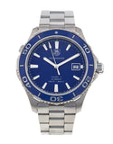 Tag Heuer Aquaracer Calibre 5 Automatic Blue Dial Silver Steel Strap Watch for Men - WAK2111.BA0830 Authentic Buy Shop Now