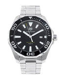 Tag Heuer Aquaracer Quartz Black Dial Silver Steel Strap Watch for Men - WAY101A.BA0746 Authentic Buy Shop Now