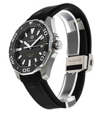 Tag Heuer Aquaracer Quartz Black Dial Black Rubber Strap Watch for Men - WAY101A.FT6141 Authentic Buy Shop Now