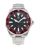 Tag Heuer Aquaracer Black Dial Silver Steel Strap Watch for Men - WAY101B.BA0746 Authentic Buy Shop Now