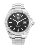 Tag Heuer Aquaracer Quartz Black Dial Silver Steel Strap Watch for Men - WAY1110.BA0928 Authentic Buy Shop Now