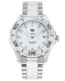 Tag Heuer Aquaracer Diamonds White Dial Two Tone Steel Strap Watch for Women - WAY131D.BA0914 Authentic Buy Shop Now