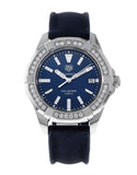 Tag Heuer Aquaracer Quartz Diamonds Blue Dial Blue Nylon Strap Watch for Women - WAY131N.FT6091 Authentic Buy Shop Now