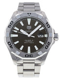 Tag Heuer Aquaracer Calibre 5 Automatic Sunray Brown Dial Silver Steel Strap Watch for Men - WAY2018.BA0927 Authentic Buy Shop Now