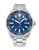 Tag Heuer Aquaracer Calibre 5 Blue Dial Silver Steel Strap Watch for Men - WAY201B.BA0927 Authentic Buy Shop Now