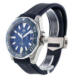 Tag Heuer Aquaracer Calibre 5 Automatic Blue Dial Blue Rubber Strap Watch for Men - WAY201B.FT6150 Authentic Buy Shop Now