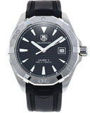 Tag Heuer Aquaracer Automatic Caliber 5 Black Dial Black Rubber Strap Watch for Men - WAY2110.FT8021 Authentic Buy Shop Now
