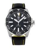 Tag Heuer Aquaracer Calibre 5 Automatic Black Dial Black Nylon Strap Watch for Men - WAY211A.FC6362 Authentic Buy Shop Now