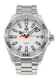 Tag Heuer Aquaracer Quartz White Dial Silver Steel Strap Watch for Men - WBD1111.BA0928 Authentic Buy Shop Now