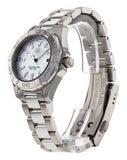 Tag Heuer Aquaracer Quartz Mother of Pearl White Dial Silver Steel Strap Watch for Women - WBD1411.BA0741 Authentic Buy Shop Now