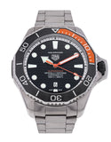 Tag Heuer Aquaracer Professional 1000 Superdiver Automatic Black Dial Silver Steel Strap Watch for Men - WBP5A8A.BF0619 Authentic Buy Shop Now