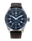 Tag Heuer Autavia Calibre 5 Automatic Blue Dial Brown Leather Strap Watch for Men - WBE5116.FC8266 Authentic Buy Shop Now
