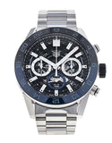 Tag Heuer Carrera Chronograph Blue Dial Silver Steel Strap Watch for Men - CBG2A1Z.BA0658 Authentic Buy Shop Now