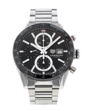Tag Heuer Carrera Automatic Chronograph Black Dial Silver Steel Strap Watch for Men - CBM2110.BA0651 Authentic Buy Shop Now