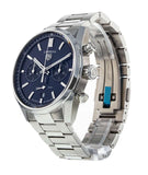 Tag Heuer Carrera Chronograph Blue Dial Silver Steel Strap Watch for Men - CBN2011.BA0642 Authentic Buy Shop Now