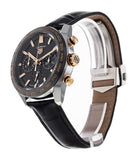 Tag Heuer Carrera Chronograph Black Dial Black Leather Strap Watch for Men - CBN2A5A.FC6481 Authentic Buy Shop Now