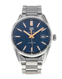 Tag Heuer Carrera Quartz Blue Dial Silver Steel Strap Watch for Women - WAR1112.BA0601 Authentic Buy Shop Now