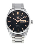Tag Heuer Carrera Calibre 5 Automatic Black Dial Silver Steel Strap Watch for Men - WAR201C.BA0723 Authentic Buy Shop Now