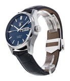 Tag Heuer Carrera Calibre 5 Automatic Blue Dial Blue Leather Strap Watch for Men - WAR201E.FC6292 Authentic Buy Shop Now