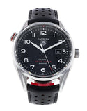 Tag Heuer Carrera Calibre 5 Drive Timer Black Dial Black Leather Strap Watch for Men - WAR2A10.FC6337 Authentic Buy Shop Now