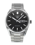 Tag Heuer Carrera Day Date Automatic Black Dial Silver Steel Strap Watch for Men - WBN2010.BA0640 Authentic Buy Shop Now