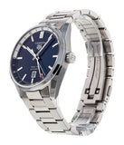 Tag Heuer Carrera Twin Time Blue Dial Silver Steel Strap Watch for Men - WBN201A.BA0640 Authentic Buy Shop Now