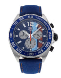 Tag Heuer Formula 1 Gulf Edition Blue Dial Blue Leather Strap Watch for Men - CAZ101N.FC8243 Authentic Buy Shop Now