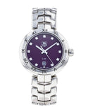 Tag Heuer Link Diamonds Purple Dial Silver Steel Strap Watch for Women - WAT1418.BA0954 Authentic Buy Shop Now