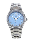 Tag Heuer Link Quartz Diamonds Blue Mother of Pearl Dial Silver Steel Strap Watch for Women - WBC1313.BA0600 Authentic Buy Shop Now