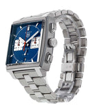 Tag Heuer Monaco Automatic Chronograph Blue Dial Silver Steel Strap Watch for Men - CBL2111.BA0644 Authentic Buy Shop Now