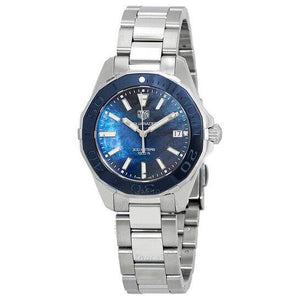 Tag Heuer Aquaracer 35mm Quartz Blue Dial Silver Steel Strap Watch for Women - WSY131L.BA0748 Authentic Buy Shop Now
