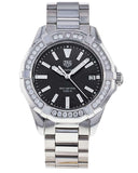 Tag Heuer Aquaracer Quartz Diamonds Black Dial Silver Steel Strap Watch for Women - WAY131P.BA0748 Authentic Buy Shop Now