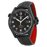 Tag Heuer Carrera Calibre 5 Drive Timer Black Dial Black Leather Strap Watch for Men - WAR2A80.FC6337 Authentic Buy Shop Now