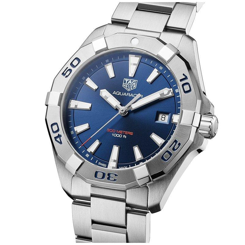 Tag Heuer Aquaracer Blue Dial Silver Steel Strap Watch for Men - WBD1112.BA0928 Authentic Buy Shop Now