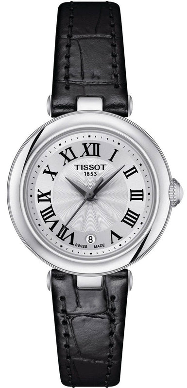 Tissot Bellissima Small Lady Silver Dial Black Leather Strap Watch For Women - T126.010.16.013.00 Authentic Buy Shop Now