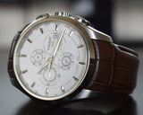 Tissot Couturier Chronograph White Dial Brown Leather Strap Watch For Men - T035.617.16.031.00 Authentic Buy Shop Now
