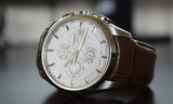 Tissot Couturier Chronograph White Dial Brown Leather Strap Watch For Men - T035.617.16.031.00 Authentic Buy Shop Now