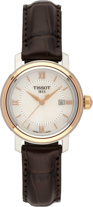 Tissot Bridgeport Lady White Dial Brown Leather Strap Watch For Women - T097.010.26.118.00 Authentic Buy Shop Now