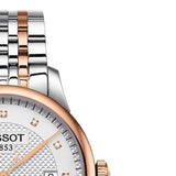 Tissot Le Locle Powermatic 80 Diamonds Silver Dial Two Tone Steel Strap Watch For Men - T006.407.22.036.01 Authentic Buy Shop Now