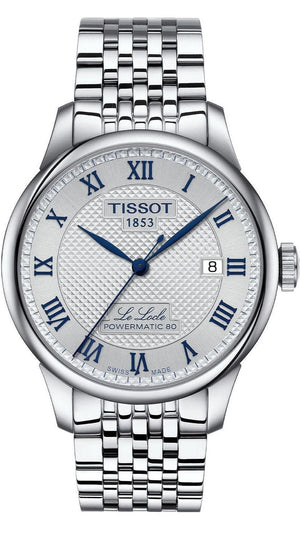 Tissot Le Locle Powermatic 80 Silver Dial Silver Steel Strap Watch for Men - T006.407.11.033.03 Authentic Buy Shop Now