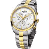 Tissot T Sport PR 100 Chronograph White Dial Two Tone Steel Strap Watch For Men - T101.417.22.031.00 Authentic Buy Shop Now