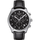 Tissot PR 100 Chronograph Black Dial Black Leather Strap Watch For Men - T101.417.16.051.00 Authentic Buy Shop Now