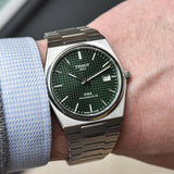 Tissot PRX Powermatic 80 Green Dial Silver Steel Strap Watch For Men - T137.407.11.091.00 Authentic Buy Shop Now