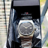 Tissot PRX Powermatic 80 Black Dial Silver Steel Strap Watch for Men - T137.407.11.051.00 Authentic Buy Shop Now