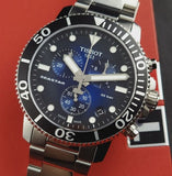 Tissot Seastar 1000 Chronograph Driver Blue Dial Silver Steel Strap Watch For Men - T120.417.11.041.01 Authentic Buy Shop Now