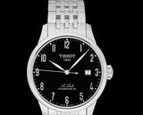 Tissot T Classic Powermatic 80 Black Dial Silver Steel Strap Watch For Men - T41.1.483.52 Authentic Buy Shop Now