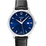 Tissot T Classic Tradition Blue Dial Black Leather Strap Watch For Men - T063.610.16.047.00 Authentic Buy Shop Now