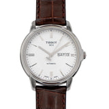 Tissot Automatics III Steel White Dial Brown Leather Strap Watch For Men - T065.430.16.031.00 Authentic Buy Shop Now