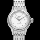 Tissot T Classic Carson Automatic White Dial Silver Steel Strap Watch For Women - T085.207.11.011.00 Authentic Buy Shop Now