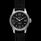 Tissot Le Locle Automatic Lady Black Dial Black Leather Strap Watch for Women - T41.1.123.57 Authentic Buy Shop Now